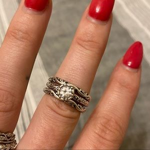 James Avery 3 peice ring set